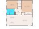 Detailed floor plan showcasing the layout of the home, including the bedroom, bath, and kitchen areas at 6800 Sunset Way # 1006, St Pete Beach, FL 33706