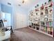 Charming bedroom with a double door closet and a large built-in bookcase at 13304 Mandalay Pl, Spring Hill, FL 34609