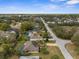 Property view from above, situated in a quiet neighborhood with mature trees at 1382 Aladdin Rd, Spring Hill, FL 34609