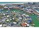 Breathtaking aerial view showcasing the property's serene waterfront setting and proximity to coastal amenities at 291 115Th Ave, Treasure Island, FL 33706