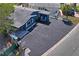 An aerial view of this lovely home with a large driveway and parking space at 291 115Th Ave, Treasure Island, FL 33706