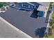 An aerial shot of this well-maintained home and its expansive driveway with parking spaces at 291 115Th Ave, Treasure Island, FL 33706