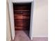 Spacious bedroom closet with wooden paneling and a convenient hanging rod at 3243 Bayport Dr, Holiday, FL 34691