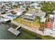 Waterfront home featuring a private dock and screened-in pool, perfect for enjoying the outdoors at 3328 Gulfview Dr, Hernando Beach, FL 34607