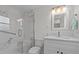 Elegant bathroom features glass shower, custom tiling, and new fixtures at 3328 Gulfview Dr, Hernando Beach, FL 34607