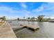 Dock extends from a waterfront, perfect for boating at 3328 Gulfview Dr, Hernando Beach, FL 34607