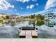 Beautiful waterfront view featuring a private dock, lush scenery and inviting waters at 3344 Gardenia Dr, Hernando Beach, FL 34607