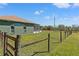 A spacious yard with a fenced perimeter, perfect for outdoor activities and privacy at 6413 Emerson Rd, Brooksville, FL 34601