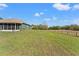Expansive backyard with green grass and a view of the surrounding natural landscape at 6413 Emerson Rd, Brooksville, FL 34601