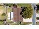 Aerial view of the property highlighting the roof and backyard layout at 7353 Banner St, New Port Richey, FL 34653