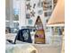 Home office area with a window view and nautical themed decor at 7353 Banner St, New Port Richey, FL 34653
