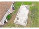 Overhead view of a concrete slab near the house, likely for parking or storage at 8159 Alhambra Ct, Spring Hill, FL 34606