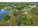 Picture perfect aerial view of community golf course, mature landscaping and serene ponds at 8910 Jericho Rd, Weeki Wachee, FL 34613