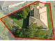 Aerial view of home, showcasing the property's fenced in yard at 8910 Jericho Rd, Weeki Wachee, FL 34613