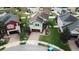 Aerial view of home with a well-manicured lawn and an attractive driveway at 11611 Lake Blvd, New Port Richey, FL 34655