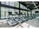 Brightly lit gym with floor to ceiling windows and treadmills, ellipticals, and stationary bikes at 15384 Caravan Ave, Odessa, FL 33556