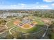 Aerial shot of baseball fields showcasing well-maintained grounds for community sports and recreation activities at 2764 Countryside Blvd # 3, Clearwater, FL 33761