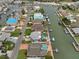 Real estate showcasing waterfront community with many canals and docks for boating and waterfront living at 4048 Orient Dr, Hernando Beach, FL 34607