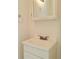 Bathroom with white vanity and mirror at 7421 San Miguel Dr, Port Richey, FL 34668