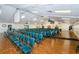 Large auditorium featuring a projector screen, overhead lighting, ceiling fans, and comfortable seating at 8110 Bismark Ct, Port Richey, FL 34668