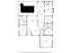 Detailed floor plan of the house showing layout including the kitchen, primary bedroom, living room, and screened pool area at 9273 Brady St, Spring Hill, FL 34608