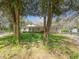 Exterior view of the house with a front lawn and many trees at 14821 Sassandra Dr, Odessa, FL 33556