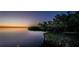 Serene waterfront view with trees, mangroves, and still water reflecting the beautiful colors of twilight at 1616 Sea Breeze Dr, Tarpon Springs, FL 34689
