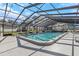 Inviting screened-in pool area with plenty of seating, perfect for relaxing and entertaining outdoors at 3806 River Oaks Ct, New Port Richey, FL 34655