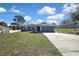 Charming single-story home featuring a well-manicured lawn and beautiful landscaping at 4206 Candler Ave, Spring Hill, FL 34609