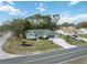 Aerial view of a single-story home with mature trees and a circular driveway at 5235 Elwood Rd, Spring Hill, FL 34608