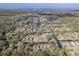 Aerial view of Weeki Wachee neighborhood near the Weeki Wachee River and the Gulf of Mexico at 6183 Waverly Rd, Weeki Wachee, FL 34607
