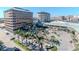 Expansive aerial view of buildings, palm trees, and a water view showcasing the property's location at 700 S Harbour Island Blvd # 807, Tampa, FL 33602
