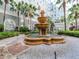 Beautiful tiered fountain surrounded by landscaping, within a residential courtyard at 700 S Harbour Island Blvd # 807, Tampa, FL 33602