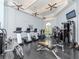 Bright, spacious gym showcasing modern equipment, ceiling fans, and large windows for a refreshing workout environment at 700 S Harbour Island Blvd # 807, Tampa, FL 33602
