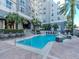Picturesque pool with building in background, ideal for unwinding and enjoying the Florida sunshine at 700 S Harbour Island Blvd # 807, Tampa, FL 33602