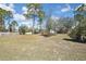 Large, grassy backyard with mature trees providing shade and privacy at 11257 Frigate Bird Ave, Weeki Wachee, FL 34613