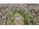 Aerial view of a home nestled among lush green trees, showcasing its private setting at 13024 Mohican Ave, New Port Richey, FL 34654
