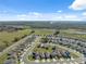 Aerial view of a residential community near a highway, showcasing the neighborhood layout at 5388 Fez Ct, Brooksville, FL 34602