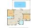 Simplified floor plan layout illustrating room placements for the primary bedroom, kitchen, living room and bathroom at 5441 Alderwood St, Spring Hill, FL 34606