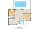 Detailed floor plan showcasing 1550 sq ft of living space with a pool, porch and labeled room dimensions at 5441 Alderwood St, Spring Hill, FL 34606