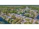 Beautiful aerial view of waterfront community with lush surroundings and canal access at 6448 W Richard Dr, Weeki Wachee, FL 34607