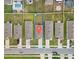 Aerial view of a home showing property lines and surrounding neighborhood at 6644 Longboat Dr, Brooksville, FL 34604