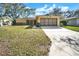 Charming single-story home with a well-maintained lawn and a two-car garage at 8420 Winding Wood Dr, Port Richey, FL 34668
