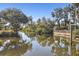 Scenic waterfront view with lush trees and direct access to the canal at 8721 Old Post Rd, Port Richey, FL 34668