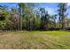 Fenced backyard backing up to a heavily wooded buffer offers privacy and views at 11227 Lakeview Dr, New Port Richey, FL 34654