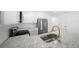 Stylish kitchen featuring granite countertops, stainless steel appliances, and modern white cabinetry at 14356 Earline Rd, Brooksville, FL 34614