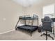 Carpeted bedroom featuring bunk beds, a desk, and a computer at 2330 Tarragon Ln, Trinity, FL 34655