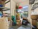 A storage room filled with boxes and various supplies on shelves at 8373 Maybelle Dr, Weeki Wachee, FL 34613