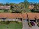 Overhead view of a residential community with lush green spaces, mature trees, and well-maintained homes at 9713 Sweeping View Dr, New Port Richey, FL 34655