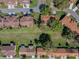 Aerial view of homes in a well-maintained community at 9713 Sweeping View Dr, New Port Richey, FL 34655